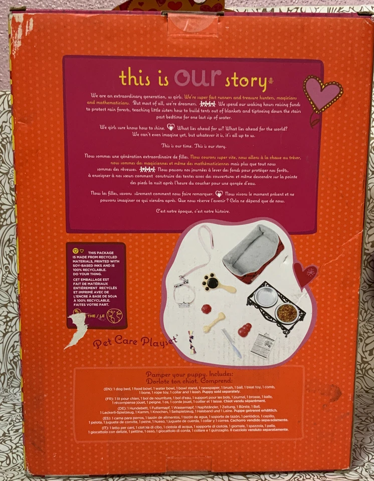 📀 NUESTRA GENERACIÓN Juego Cuidado Mascotas Se Adapta a Muñeca 18” Foto 4 de 4