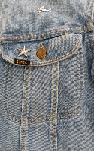 Vintage 80s Lee Denim Jacket Womens 36 Regular Sanforized 100 % Cotton Made USA - Picture 19 of 22