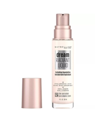 Maybelline Dream Radiant Makeup Liquid Hydrating Foundation #02 Fair Porcelain 