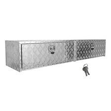 72"X15"X13" Pickup Truck Bed Tool Box w/ Drawers Underbody Storage + Lock Silver