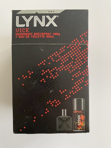 LYNX Vice Deodorant Bodyspray 100g & Eau De Toilette 95ml - New In Box RARE - Picture 1 of 4