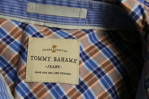 TOMMY BAHAMA Mens Large L Button-up shirt Combine ship Discount - Picture 2 of 2