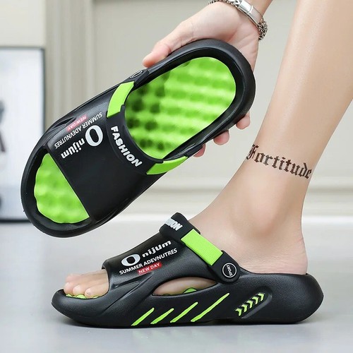 Men Slippers 2025 New Summer EVA Soft-soled Platform Slides Sandals Indoor - Foto 6 di 14
