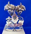 1940-50-S TAXCO MEXICO 925 STERLING SIGNED VINTAGE GRAPE BROOCH AND EAR RINGS