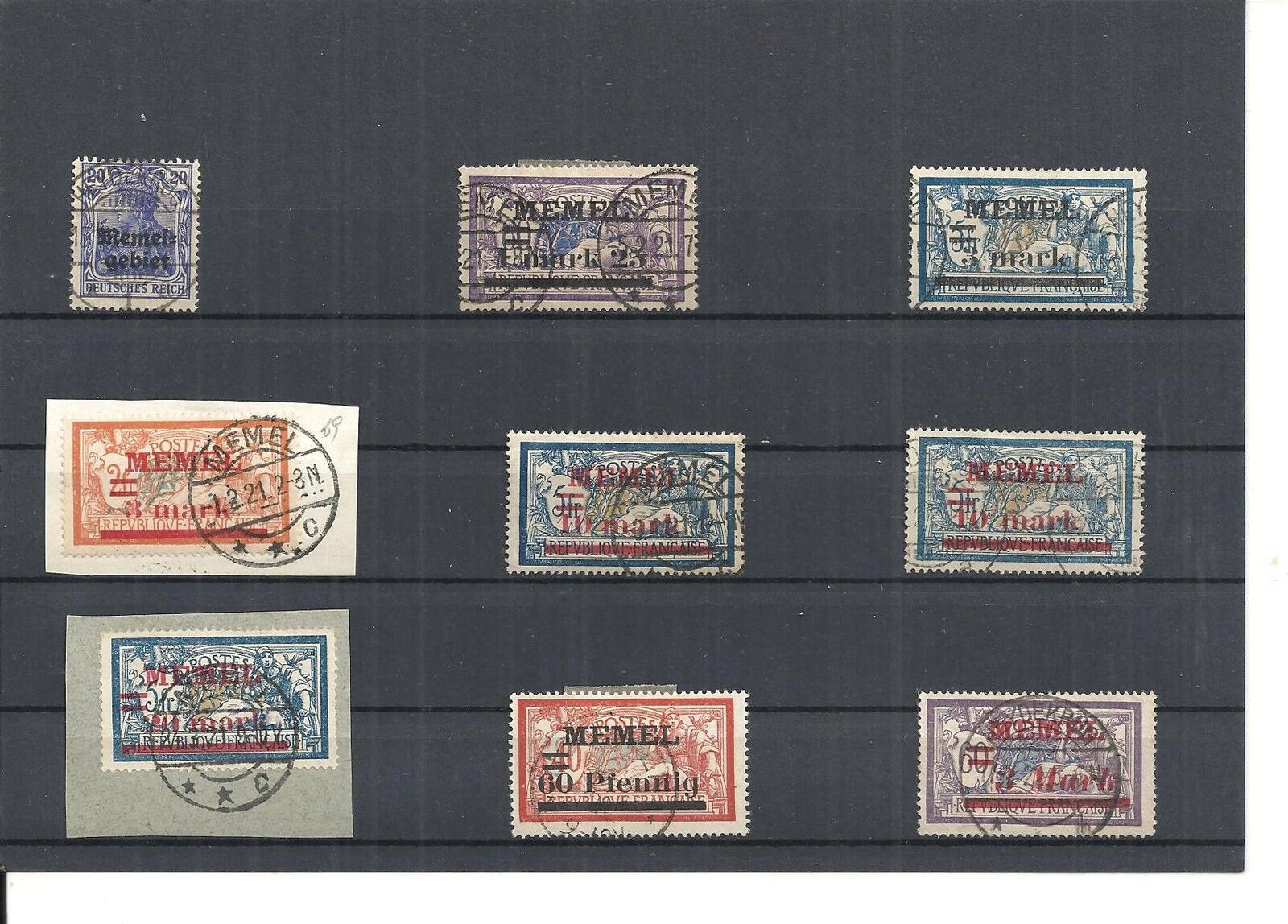 Details zu  Memel, Litauen 1920/21, Auswahl aus MiNrn: 1 - 39 o, geprüft Huylmans/Haslau BPP Klassische große Deals