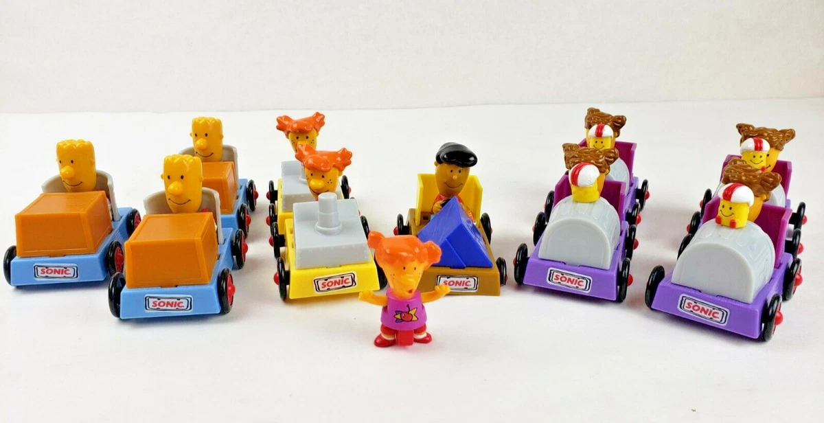 Vintage 2000 Sonic Drive In Wacky Pack Fast Food DERBY CAR TOYS Lot of 13 RARE