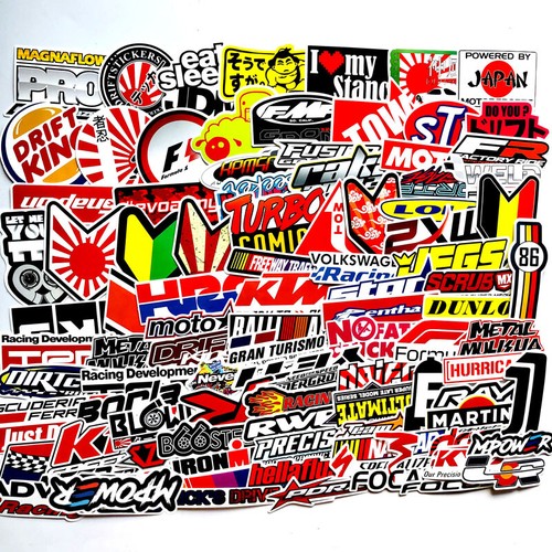 100PCS JDM Stickers Pack Helmet Car Motorcycle Racing Motocross Waterproof Decal - Bild 7 von 12