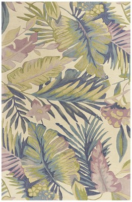 WAILEA GARDENS TROPICAL FOLIAGE WOOL AREA RUG - 3'6'' X 5'6'' - FREE SHIPPING*