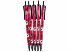 NEW Licensed Football League Team Logo Black Ink Click Pens - Pick A Team (5 PK)