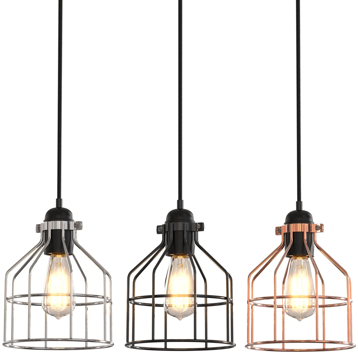 Chrome and copper ceiling light deals