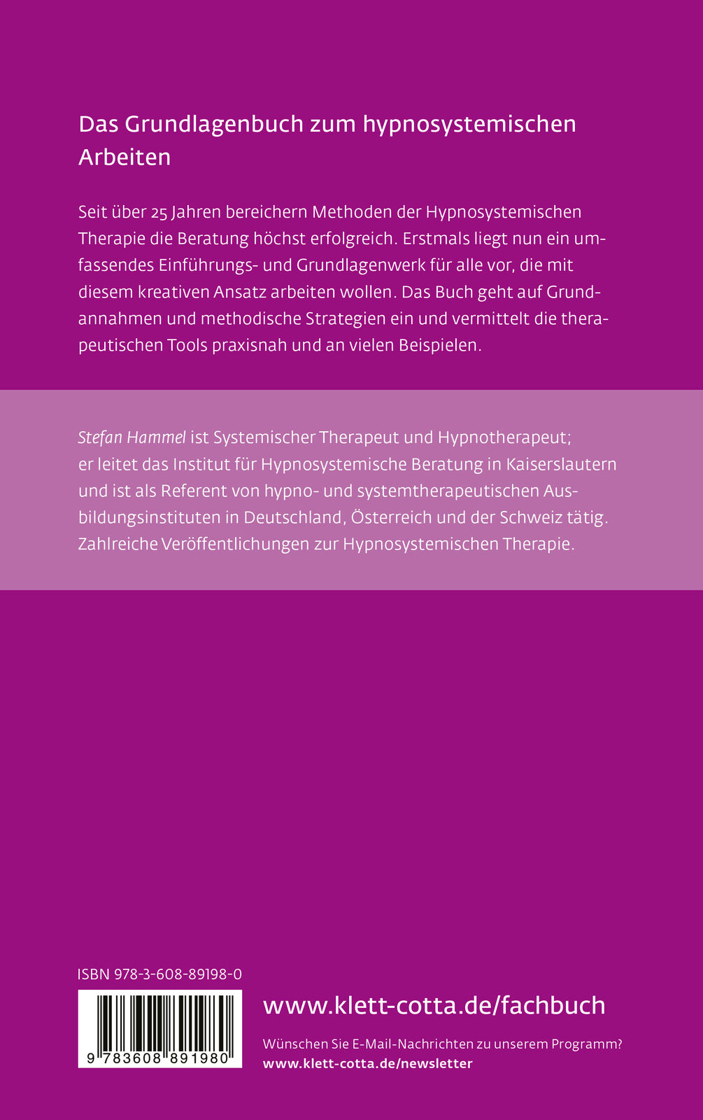 Thumbnail - Stefan Hammel / Hypnosystemische Therapie (leben Lernen, Bd. 331)