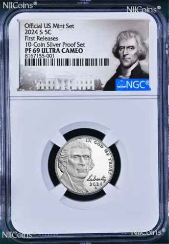 2024 S Proof 5C clad Nickel 10-silver-coin-set Version NGC PF 69 ULTRA CAMEO FR