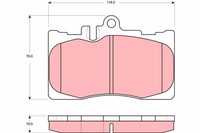 Bremsbelagsatz FÜR Lexus LS ( F3 ) - TRW GDB3322