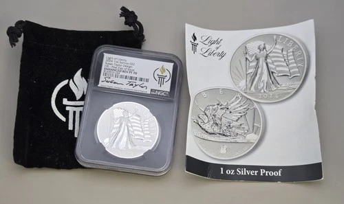 2024 Samoa Light of Liberty 1 oz Susan Taylor Signed NGC Enhanced REV Proof PF70