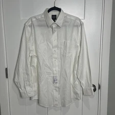 NWT Jos A Bank Traveler Wrinkle Free White Dress Shirt Tailored Fit 16-34
