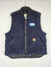 Vintage Carhartt Quilt-Lined Artic Vest  Midnight Blue  V02 MDT Mens LG USA Made