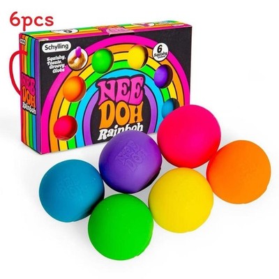 Schylling Nee Doh Rainbow Squishy Teenie Groovy Globs 6er Set Mehrfarbig