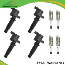 High Performance Spark Plug and Ignition Coils Pack For Ford Mazda Focus Transit