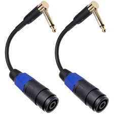 CESS-144 Speakon Female Connector to 1/4" Male TS Speaker Cable - Speak-On Jack