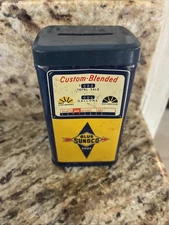 Vintage SUNOCO Gas Pump Tin Can Coin Bank