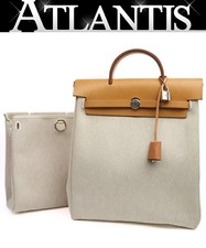 Hiroo   HERMES mile Bag Ad PM Toile Ash x Vache Hunter Light Brown G Stamp (2003