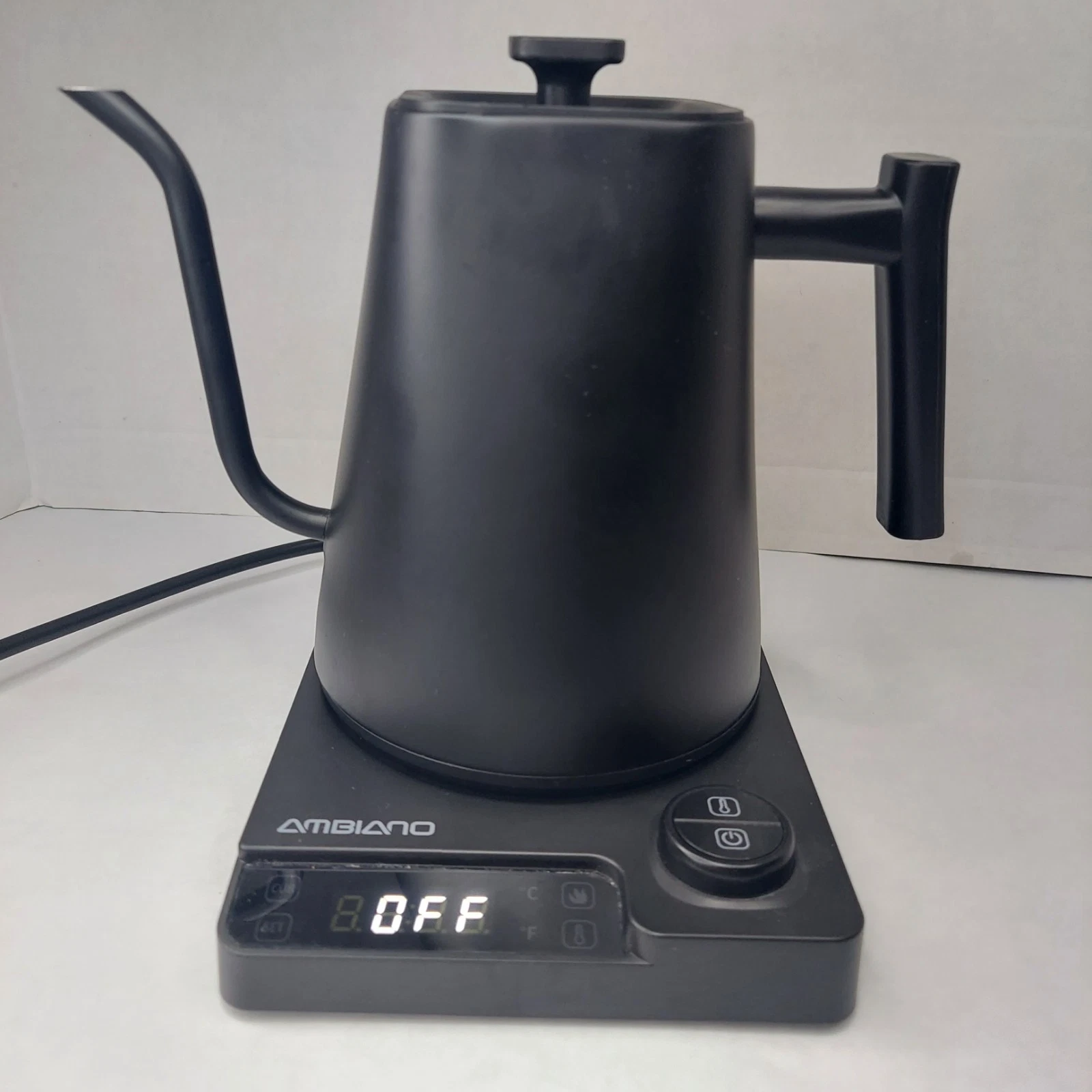 Ambiano Gooseneck Digital Electric Pour Over Kettle BLACK Works