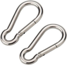 4 Inch Stainless Steel Spring Snap Hook Carabiner, 1100Lb 304 Stainless Steel Cl