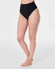 NEW! $34 SPANX SPANXSHAPE SHEER CONTROL THONG BLACK SZ XS