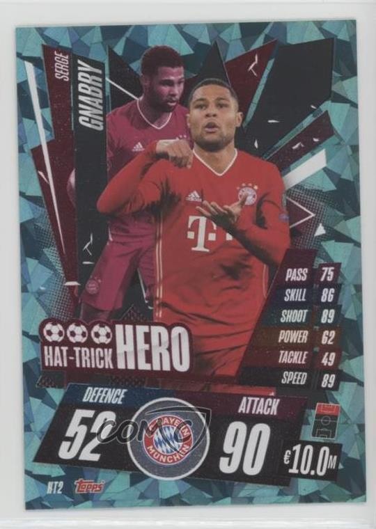 2020-21 Topps Match Attax UEFA Champions League Hat-Trick Hero Serge Gnabry hw1