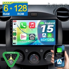 8 Core 6G+128G Android 15 Autoradio CarPlay WIFI Bluetooth Für Mazda 2 2007-2014