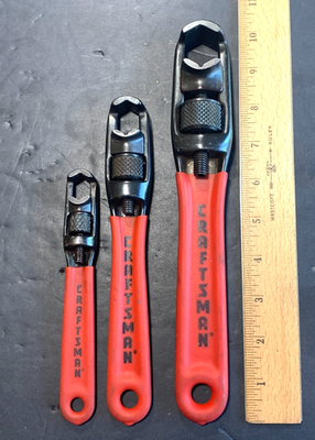 #ad Vintage Craftsman Pocket Socket Adjustable Wrench Set 13378 43380 amp; 43381 USA $40.00