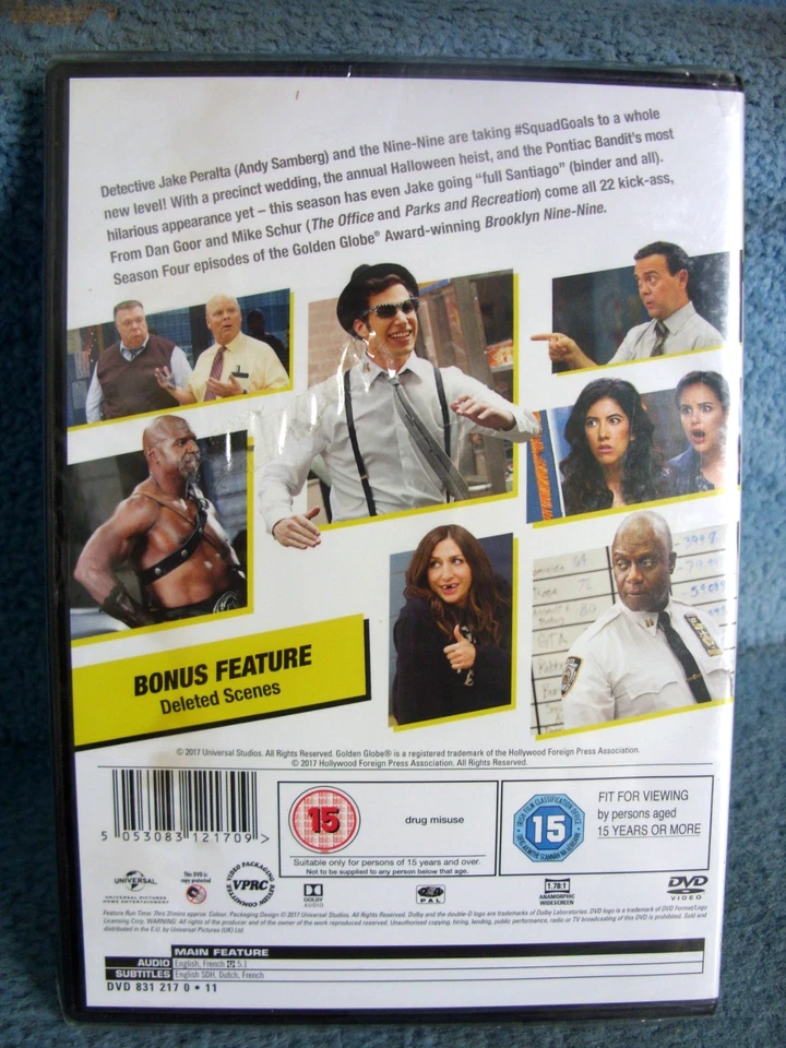 Brooklyn Nine-Nine Season 4 (DVDR2) 3Discs 2017 Andy Samberg 451mins+Extras - Image 2 of 4