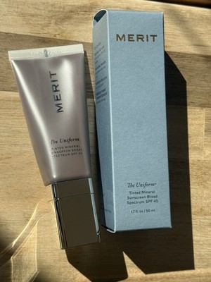 MERIT The Uniform Tinted Mineral Sunscreen SPF 45 Broad Spectrum Vegan 1.7 fl oz