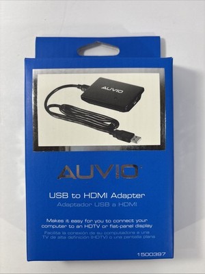 Auvio USB to HDMI Adapter Computer to HDTV or Flat Panel Display