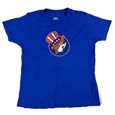 Buc-ee's 4th of July Graphic T Shirt sz YOUTH S SMALL Blue Short Sleeve