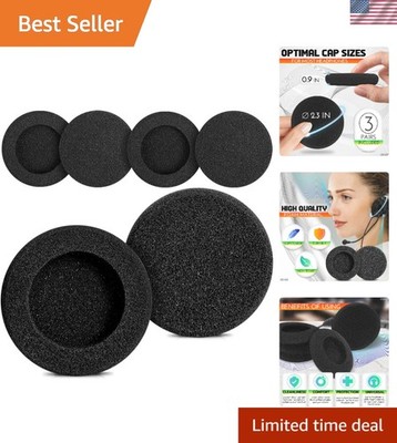 Comfort-Enhancing 60mm Foam Headphone Ear Covers - 3 Pack Replacement Pads