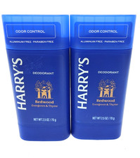 Harry's Aluminum-Free Deodorant for Men Redwood Scent, 2.5 Oz, 2-Pack