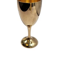 Vintage International Silver Co. 24-karat gold-electroplated water goblet, 7" 