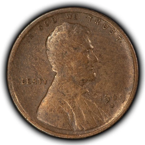 1909-S 1c Lincoln Wheat Small Cent - Fine+ Key Date - SKU-Y6535