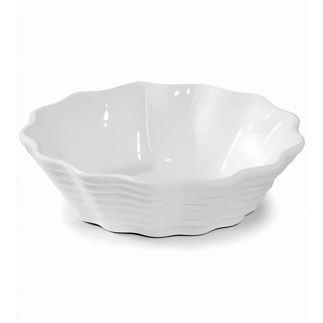 White Fluted Porcelain Soufflé Dish Ø 11 Cm