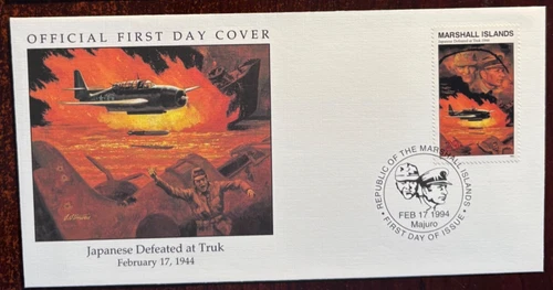 Marshall Islands FDC Japanese Defeated at Truk, 1994