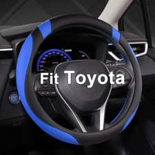 Customized Auto Car Steering Wheel Cover for Toyota Tacoma,4Runner Black Blue-La
