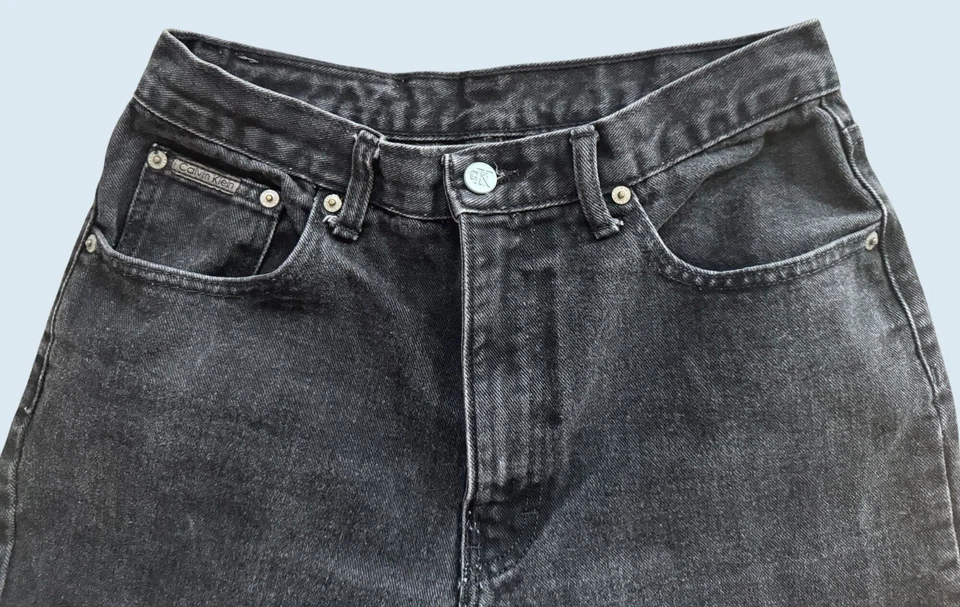 Vintage CALVIN KLEIN Black High Waisted Jeans 90s / 00s Size 29 - Image 4 of 4