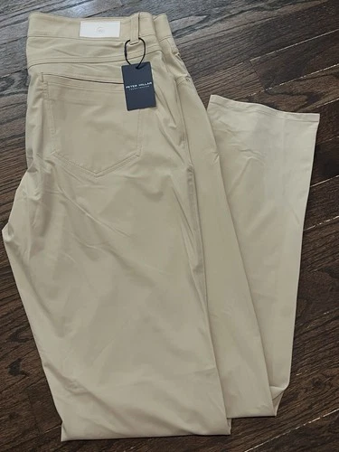 NWT Peter Millar Crown Crafted Bingham Pants Warm Beige 5 Pocket Sz 44x34 $185