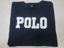VTG 90s Polo Ralph Lauren Graphic Logo Spellout T-Shirt (Color: Navy | Size: XL)