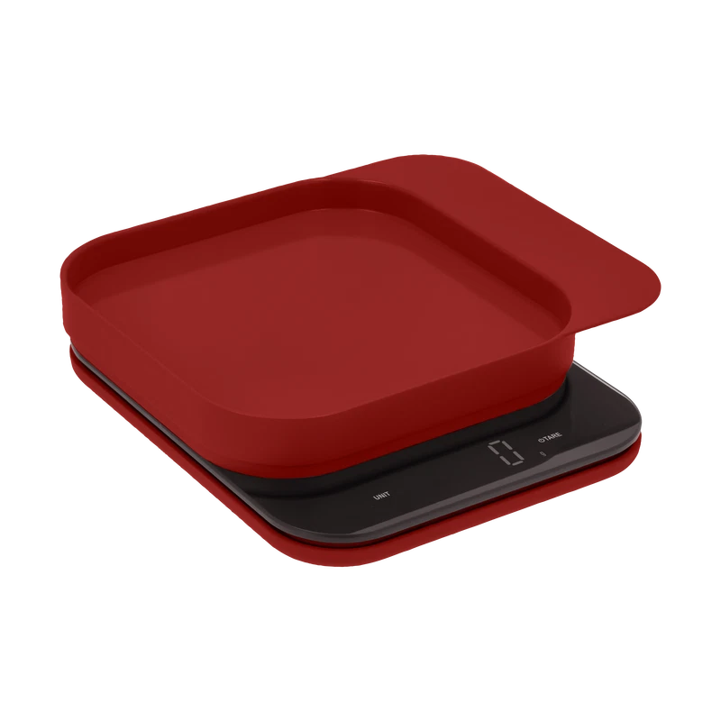 Pesa Bilancia da Cucina Digitale Max 10 Kg MENSURA Rosti Design Rosso Alimenti