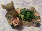 Fitz & Floyd Charming Tails Mom and Baby Flower Garden Figurine Rare Unique New