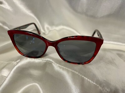 Kay Unger Eyeglasses Frame Women's Red Tortoise Print Cat Eye Full Rim 55-16-145