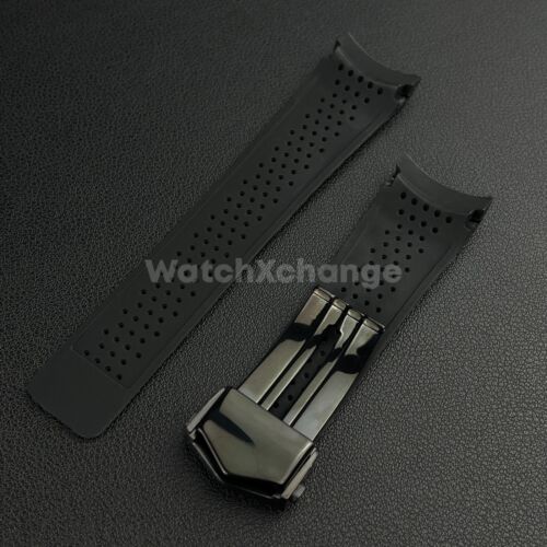 Rubber Silicone Watch Strap Band Mens Breathable Waterproof 24mm Fit TAG Heuer - Picture 3 of 6