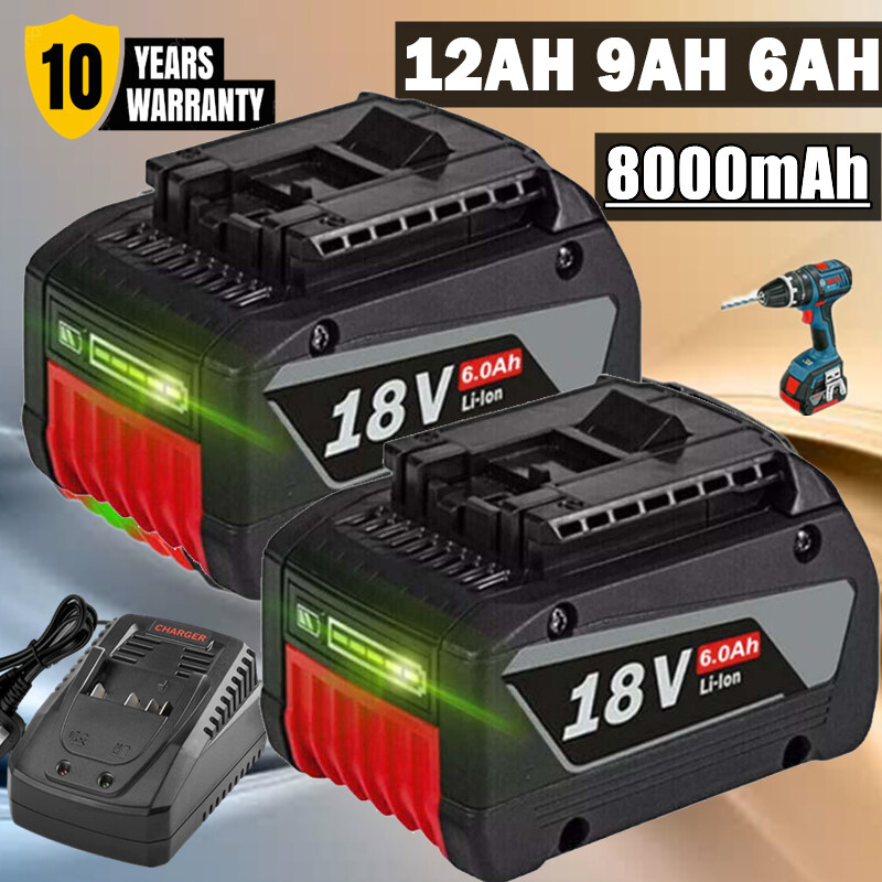 2PACK 18V Battery For Bosch 18 VOLT 8.0AH Li-ion BAT609 BAT610G BAT618 24618-01 - Foto 5